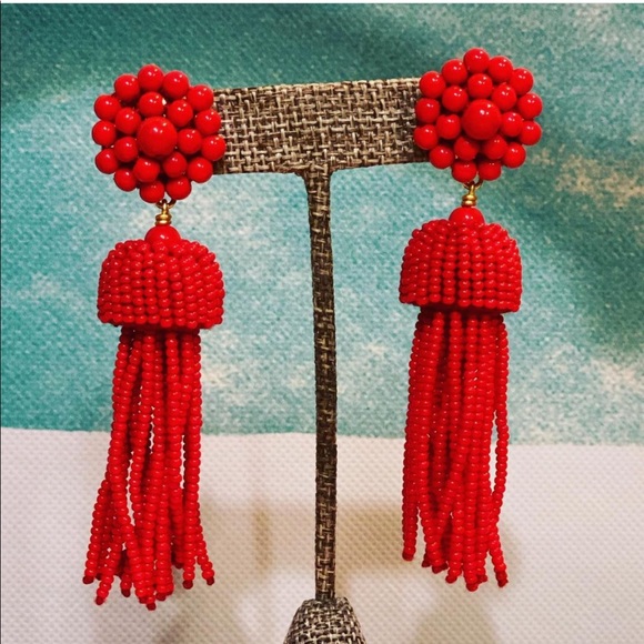 lisi lerch Jewelry - Lisi Lerch red tassel earrings